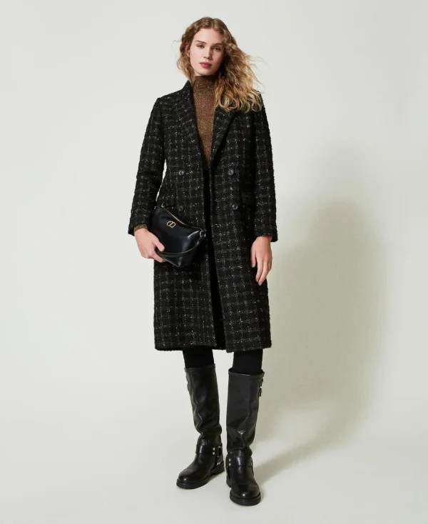 TWINSET Milano Cappotto Bouclé A Disegno Check | Cappotti E Trench
