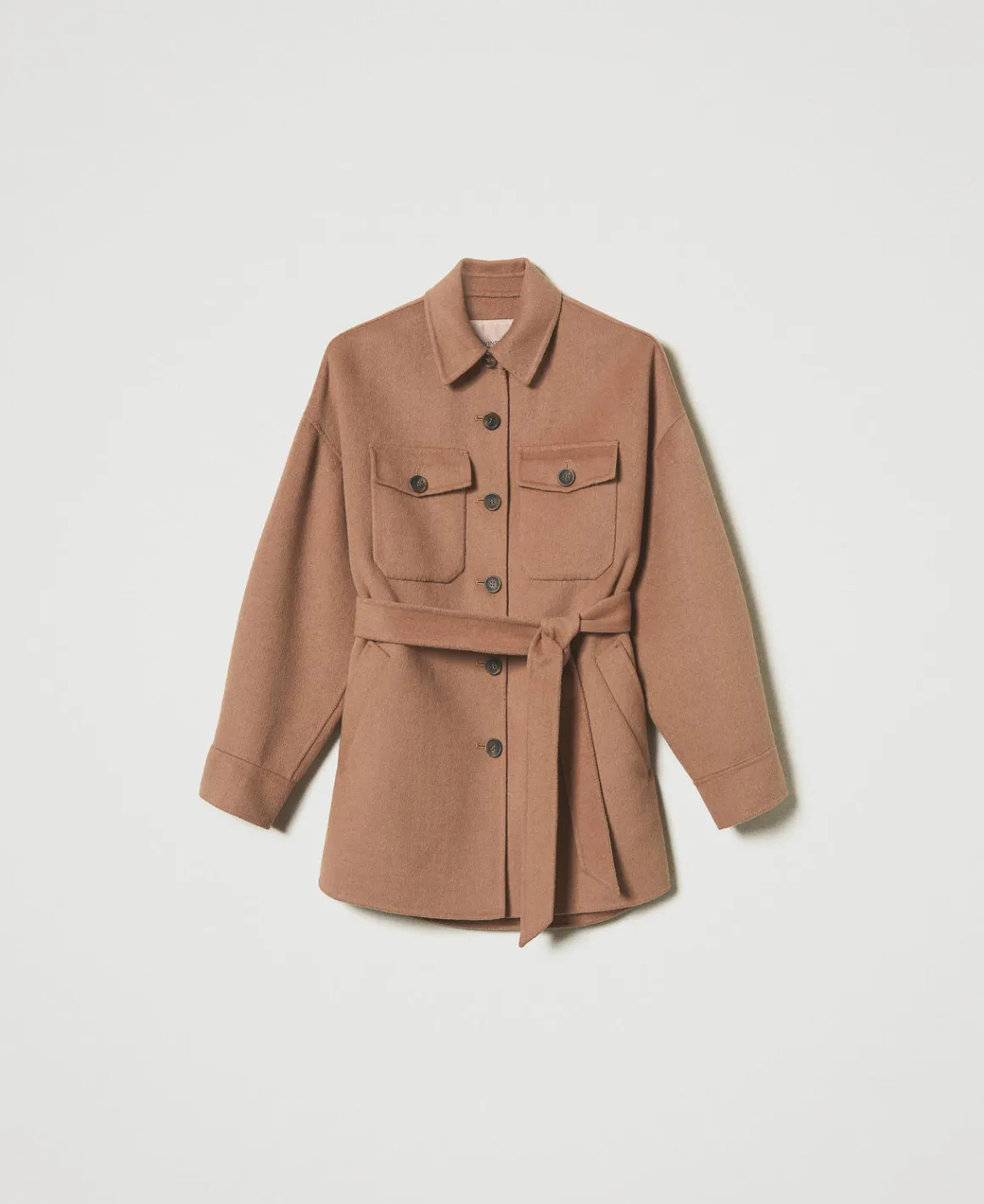 TWINSET Milano Cappotto Caban In Panno Double Misto Lana | Cappotti E Trench