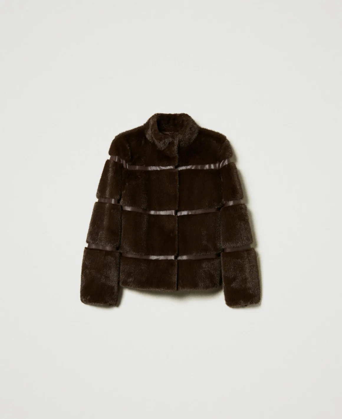 TWINSET Milano Cappotto Corto In Faux Fur Con Intarsi | Cappotti E Trench