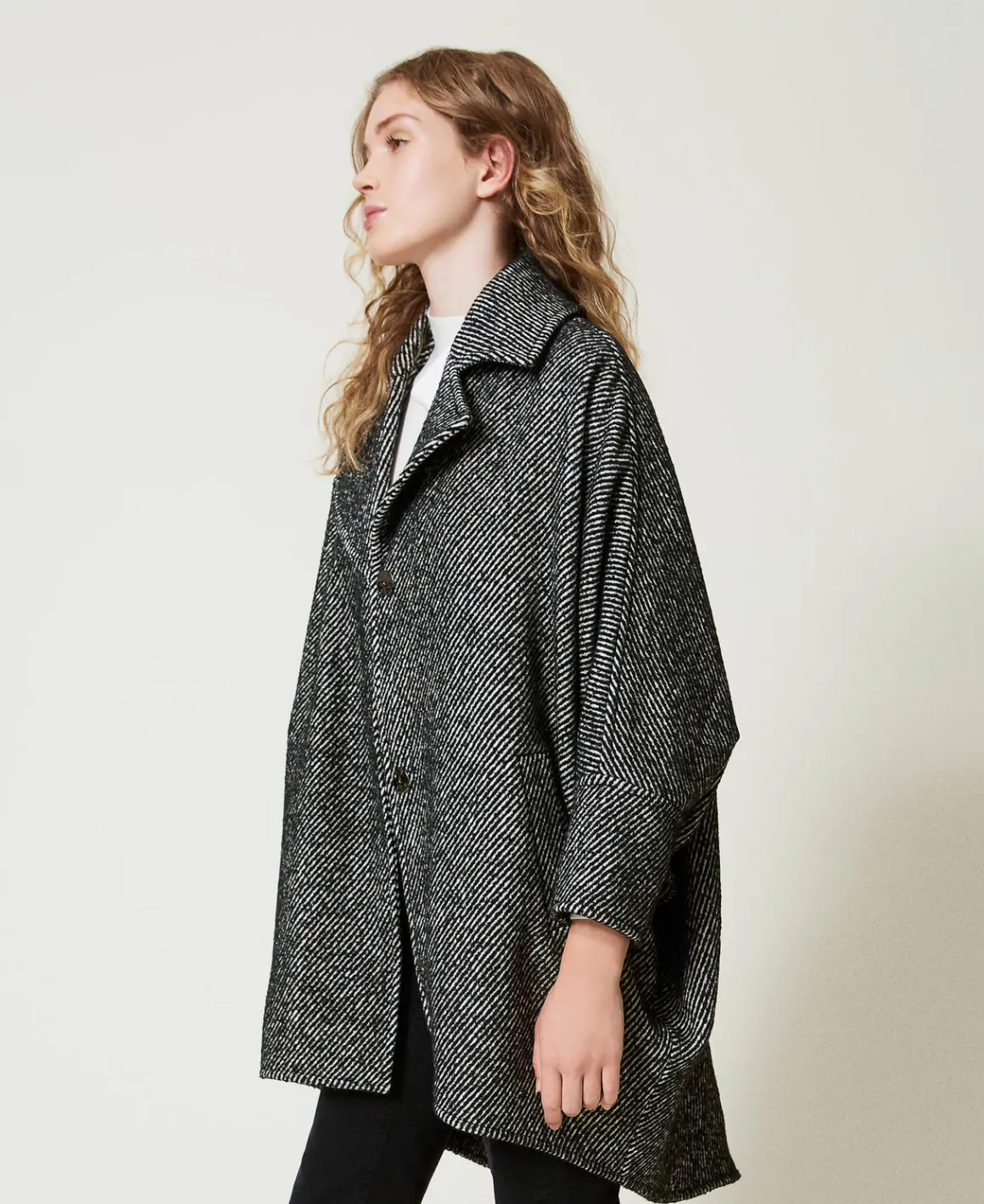 TWINSET Milano Cappotto Corto In Panno Bicolor | Cappotti E Trench