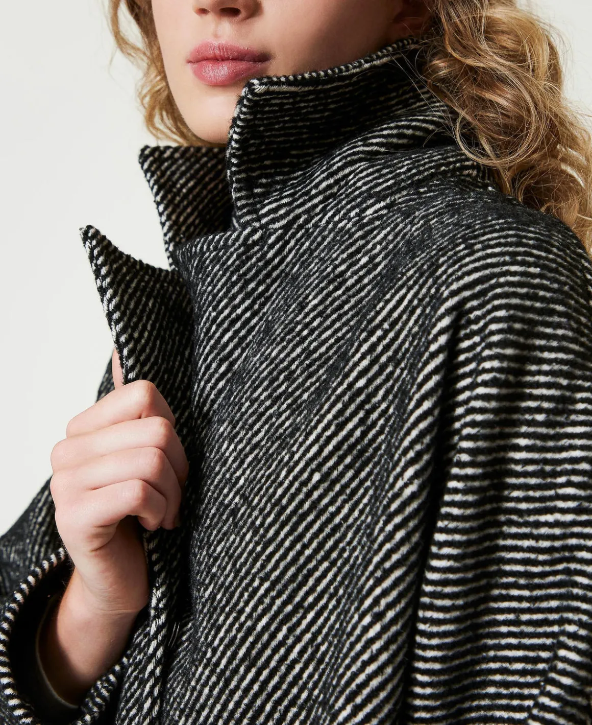TWINSET Milano Cappotto Corto In Panno Bicolor | Cappotti E Trench