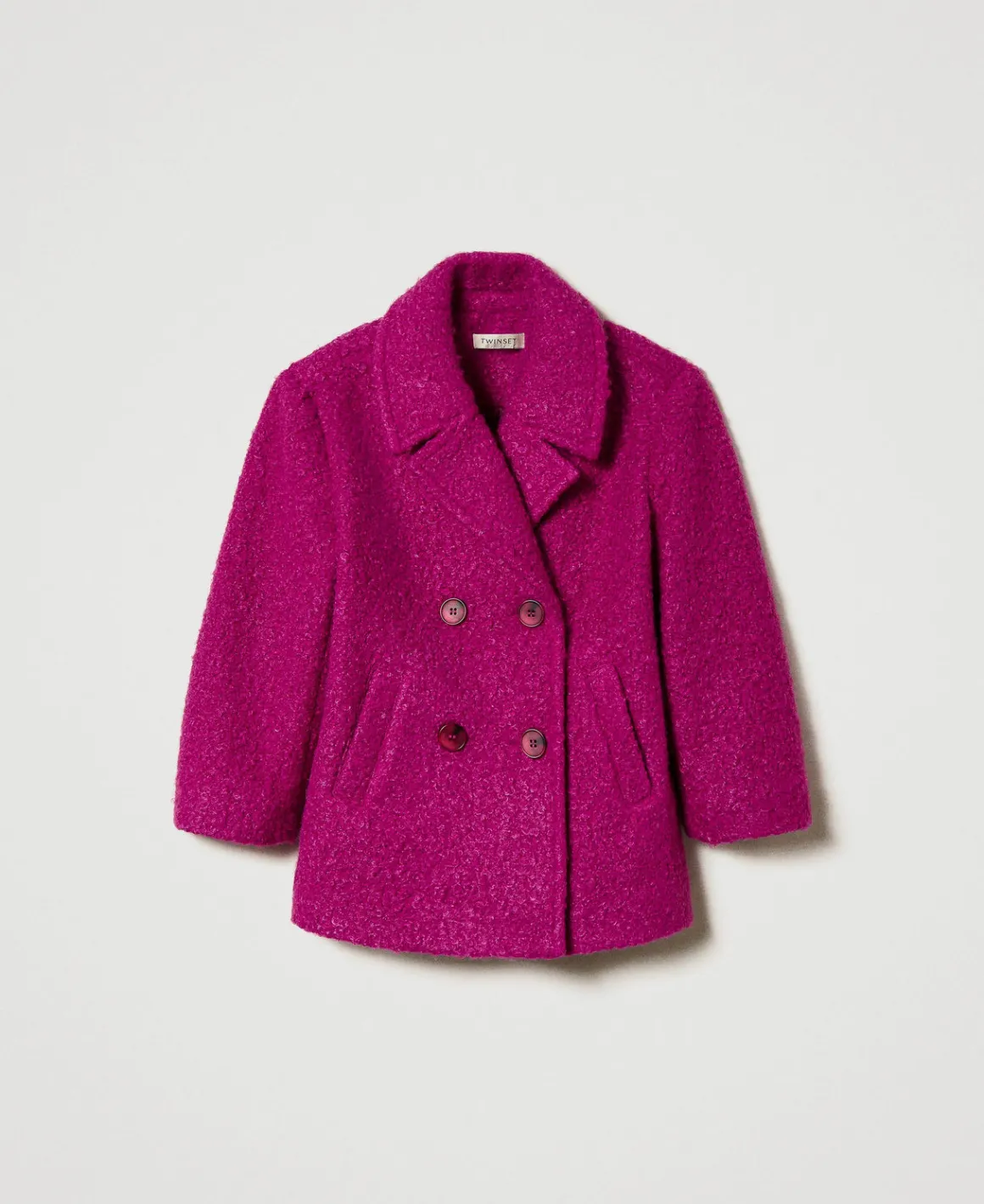 TWINSET Milano Cappotto Doppiopetto In Panno Curly | Giacche E Capispalla