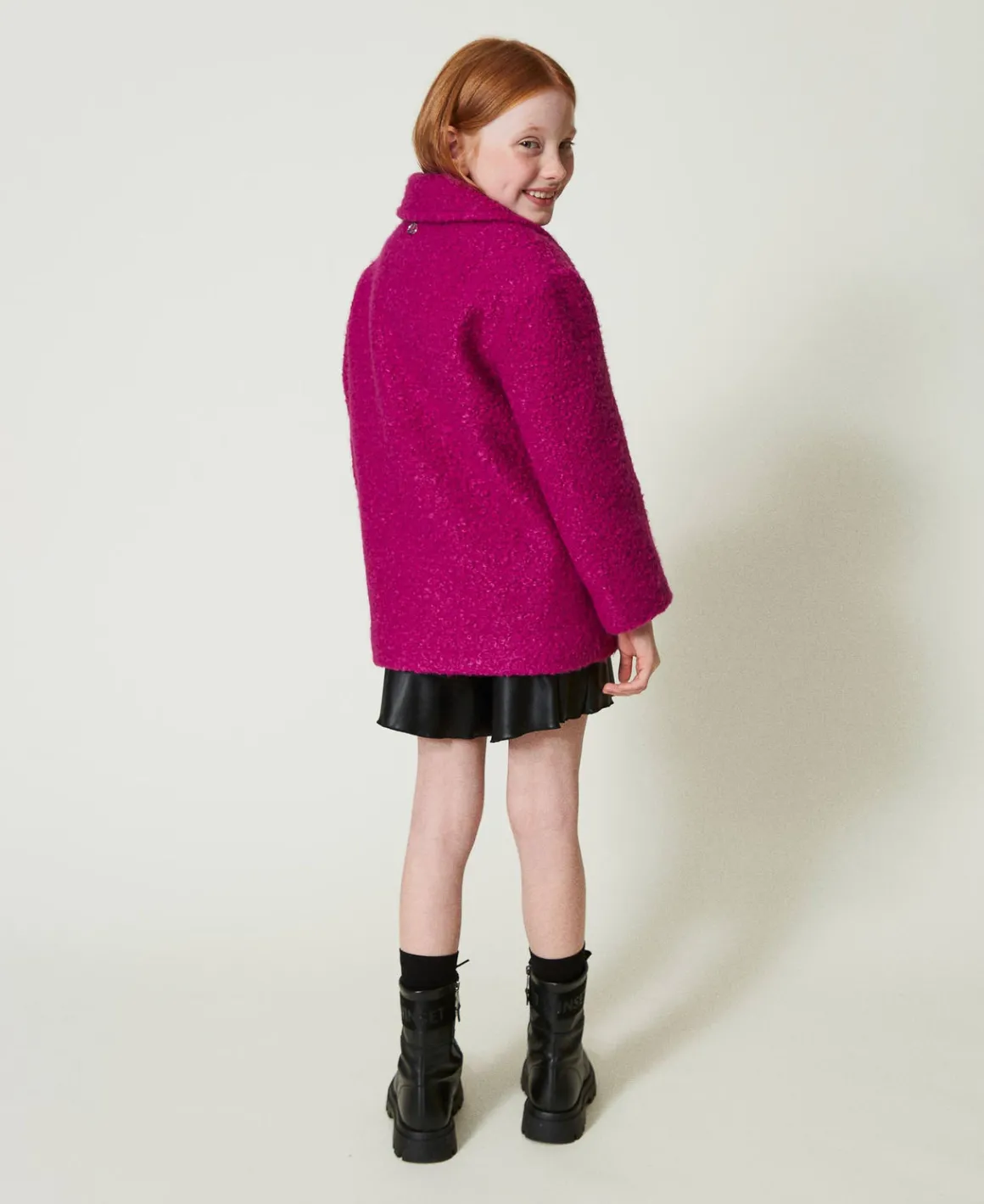 TWINSET Milano Cappotto Doppiopetto In Panno Curly | Giacche E Capispalla