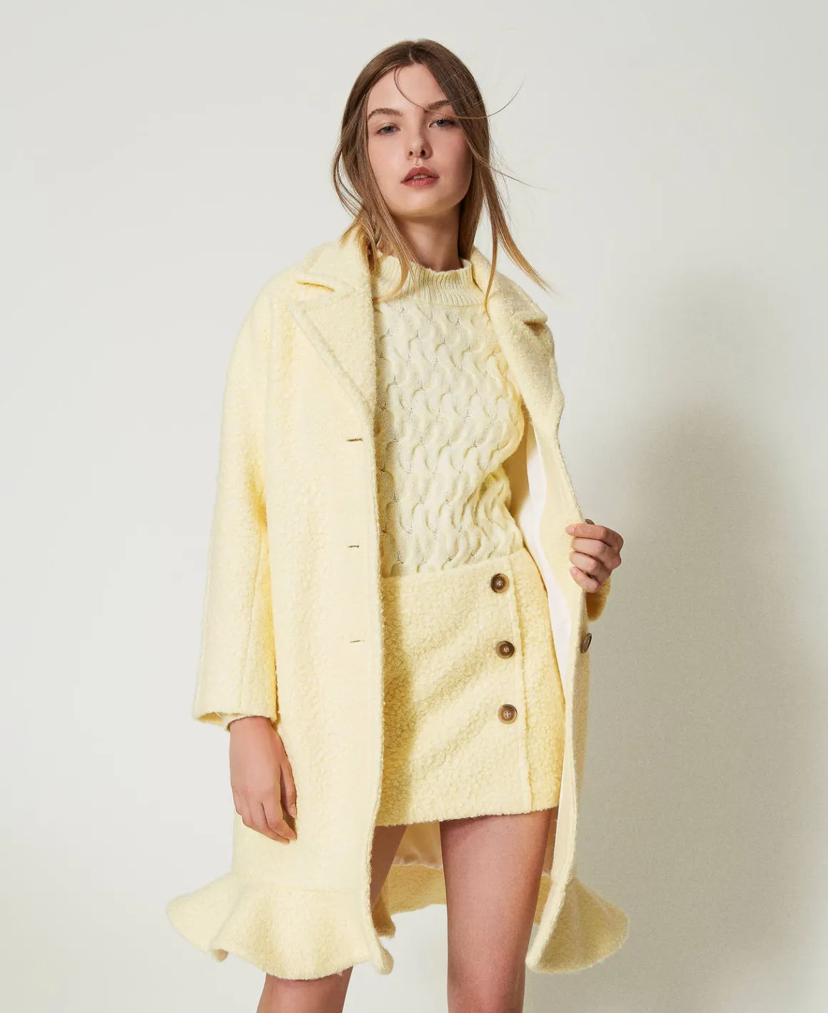 TWINSET Milano Cappotto In Panno Arricciato | Cappotti E Trench