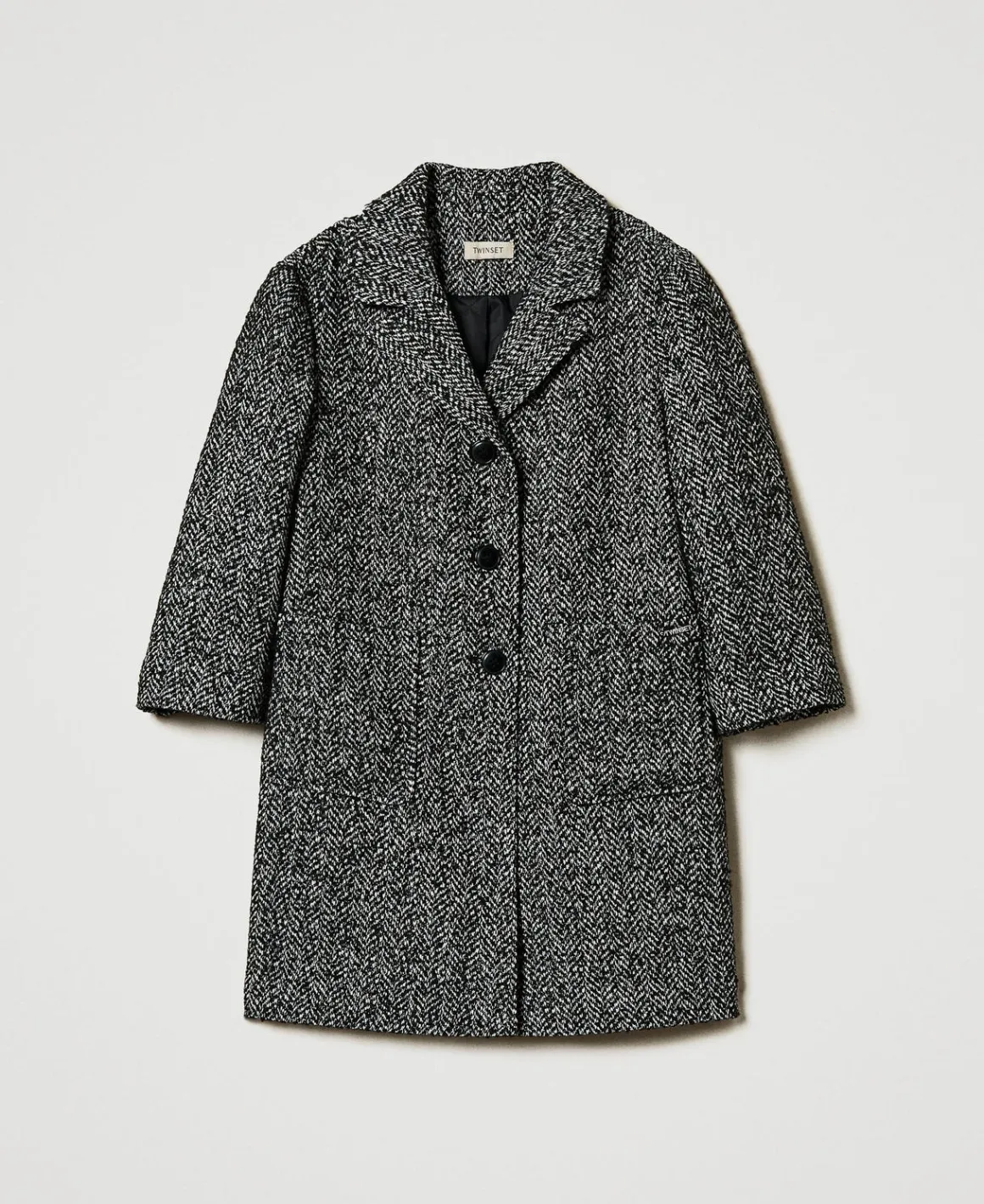 TWINSET Milano Cappotto In Panno Chevron | Giacche E Capispalla