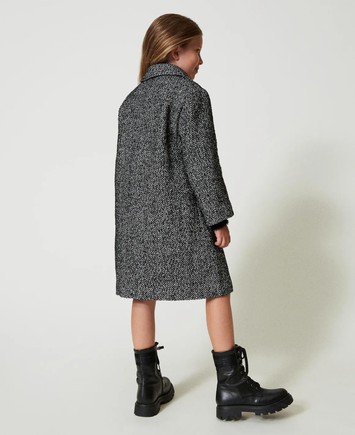 TWINSET Milano Cappotto In Panno Chevron | Giacche E Capispalla