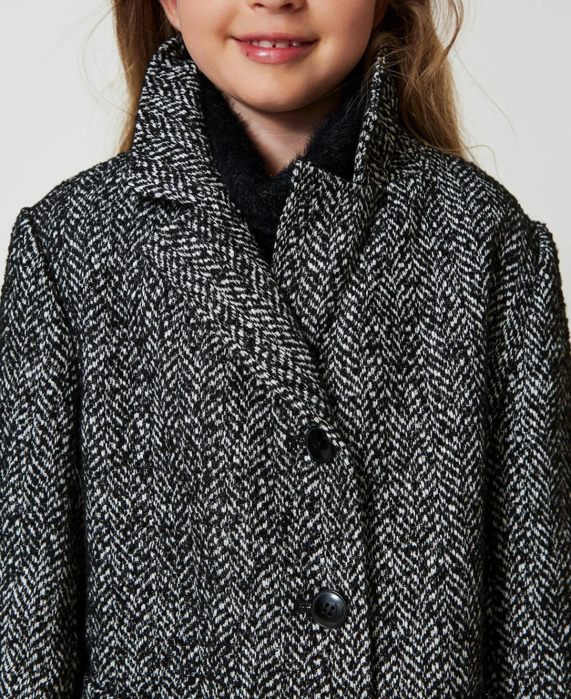 TWINSET Milano Cappotto In Panno Chevron | Giacche E Capispalla