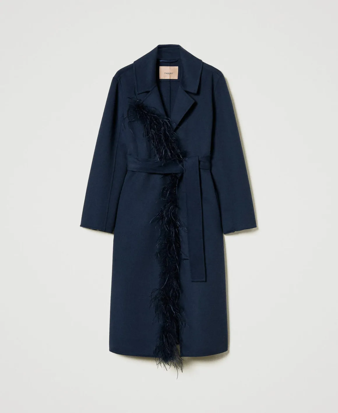 TWINSET Milano Cappotto In Panno Double Misto Lana Con Piume | Cappotti E Trench