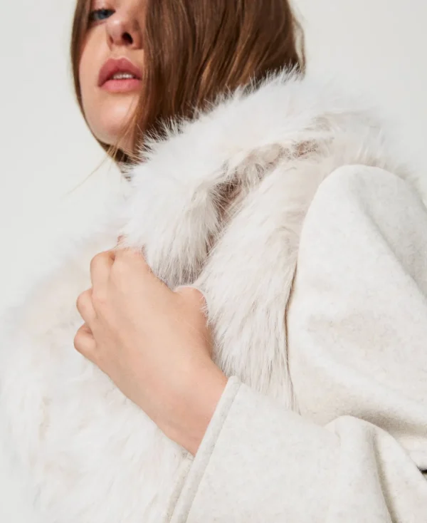 TWINSET Milano Cappotto In Panno E Faux Fur | Cappotti E Trench