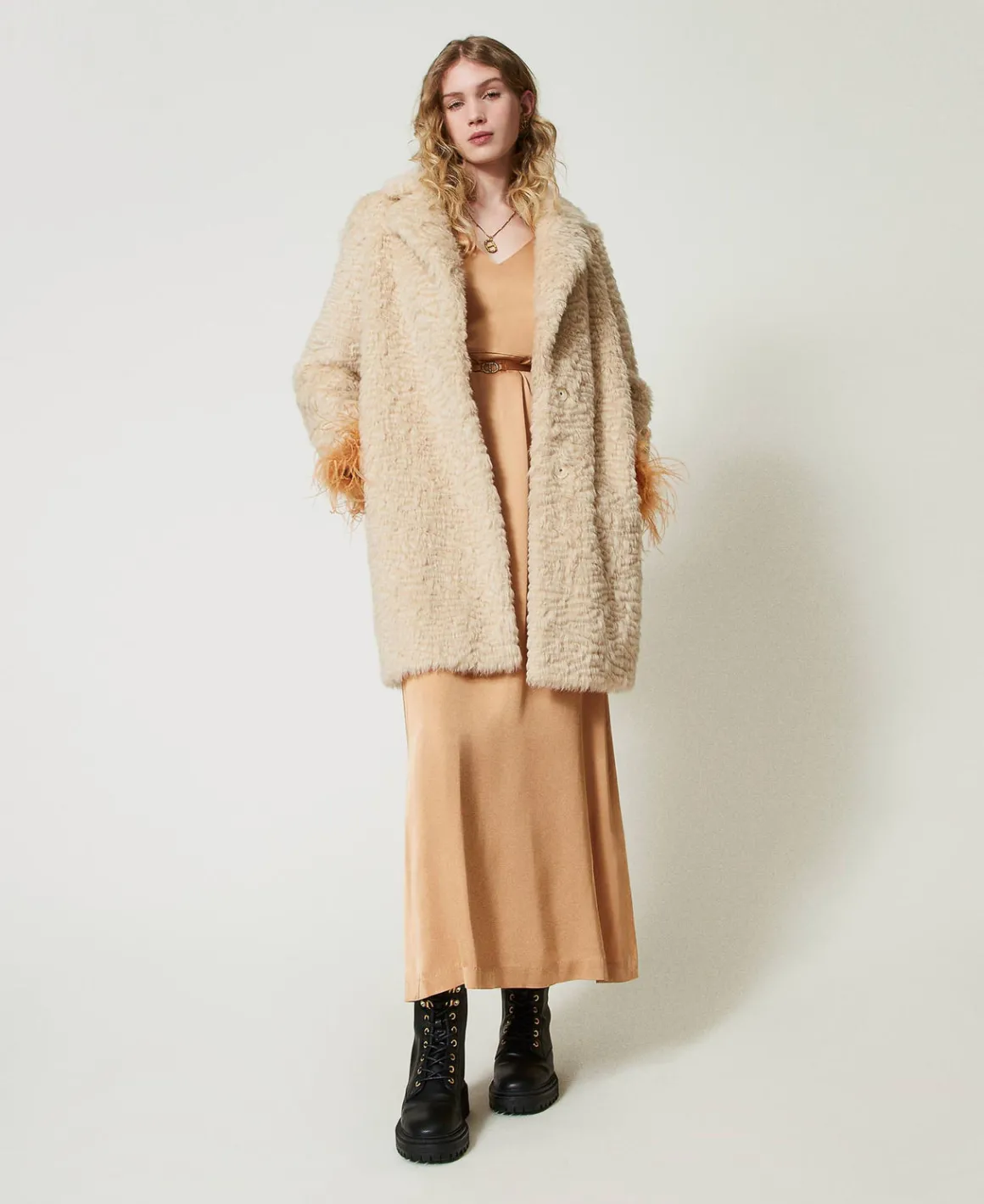 TWINSET Milano Cappotto Longuette In Faux Fur | Cappotti E Trench