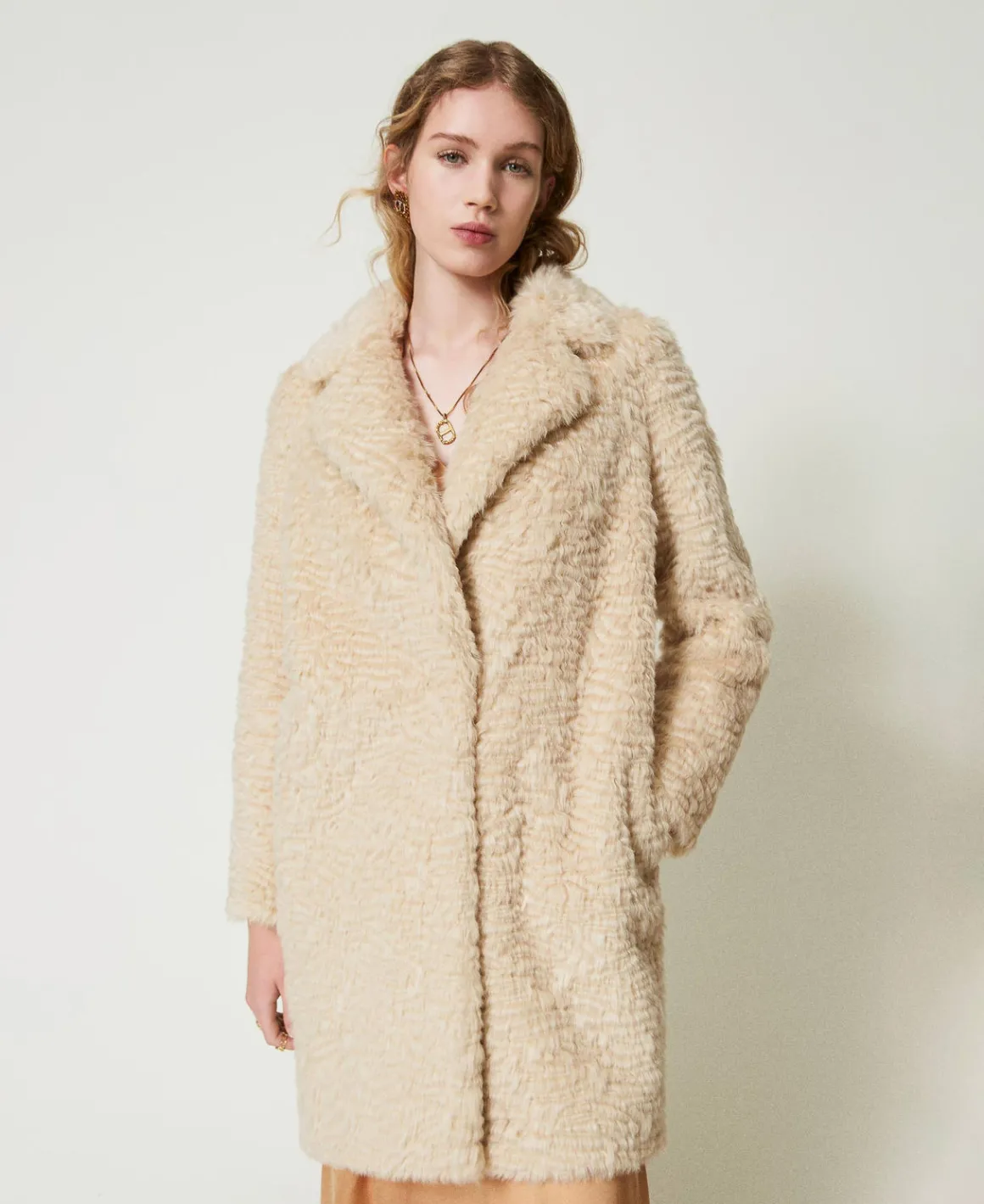 TWINSET Milano Cappotto Longuette In Faux Fur | Cappotti E Trench