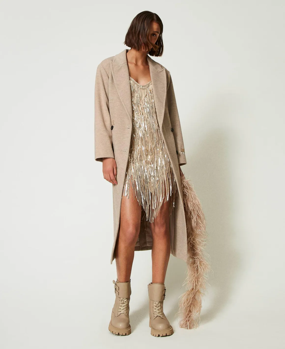 TWINSET Milano Cappotto MYFO In Panno Diagonale | Cappotti E Trench