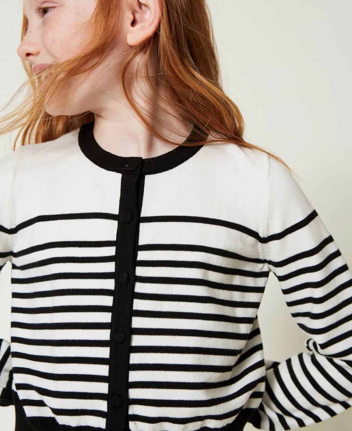 TWINSET Milano Cardigan A Righe Con Logo Jacquard | Maglie E Cardigan