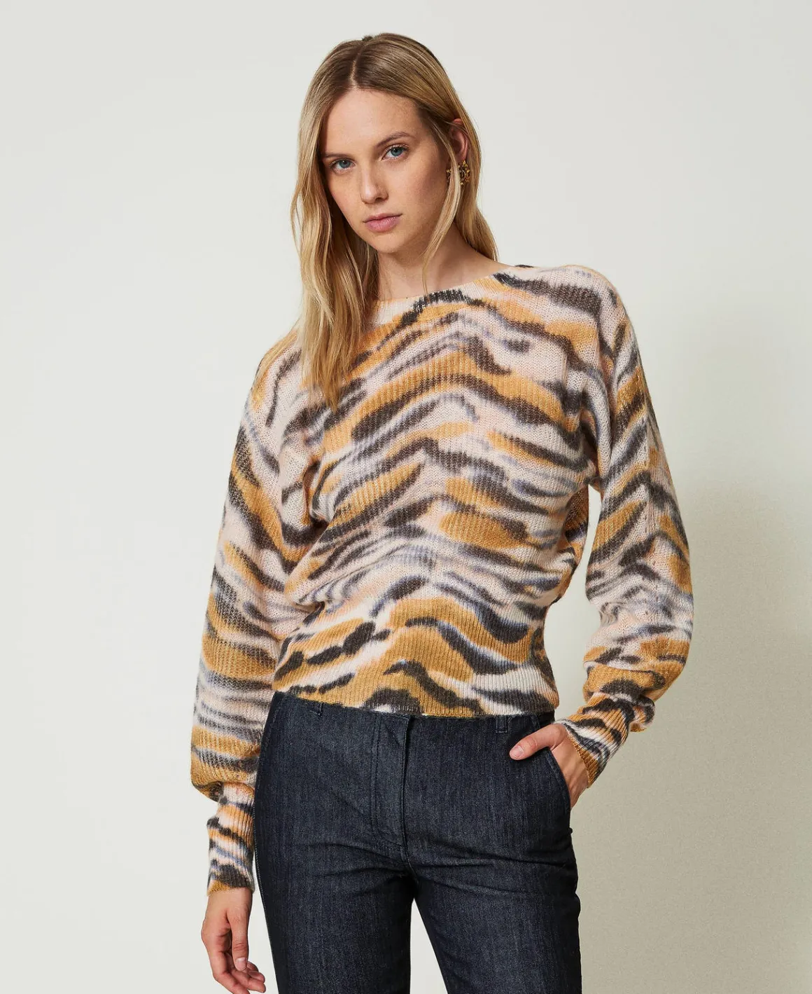 TWINSET Milano Cardigan Doppio Uso In Lana E Alpaca | Maglie E Cardigan