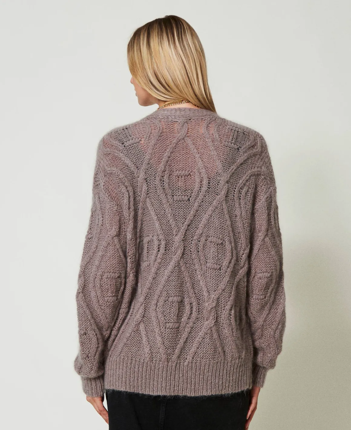 TWINSET Milano Cardigan Doppiopetto In Misto Mohair | Maglie E Cardigan