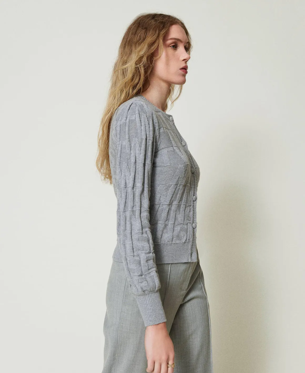 TWINSET Milano Cardigan In Cotone E Cashmere Con Logo | Maglie E Cardigan