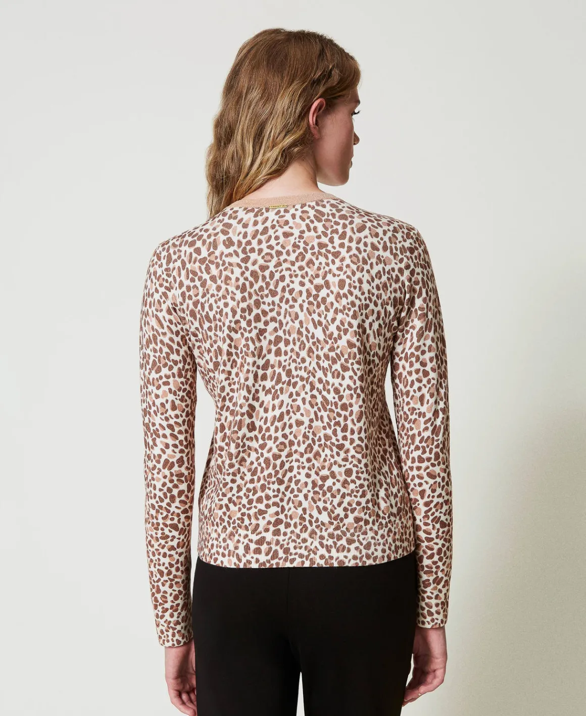 TWINSET Milano Cardigan In Maglia Con Stampa E Pizzo | Maglie E Cardigan