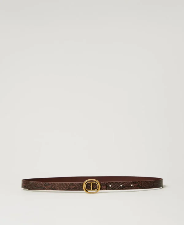 TWINSET Milano Cintura Reversibile Con Stampa Snake | Cinture