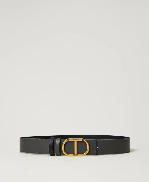 TWINSET Milano Cintura Reversibile In Pelle Con Oval T | Cinture