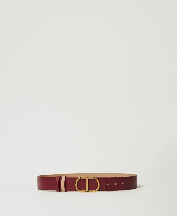 TWINSET Milano Cintura Reversibile In Pelle Con Oval T | Cinture