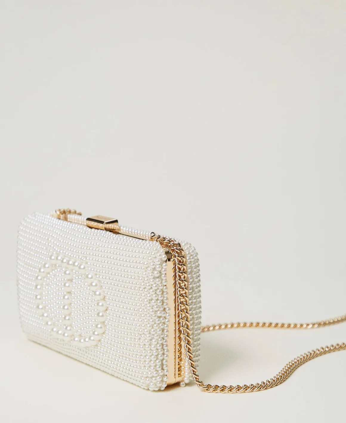 TWINSET Milano Clutch Con Perle E Oval T | Borse A Mano | Borse A Spalla