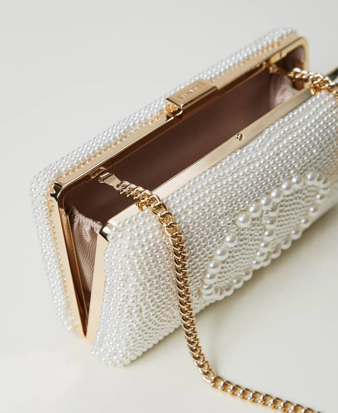 TWINSET Milano Clutch Con Perle E Oval T | Borse A Mano | Borse A Spalla