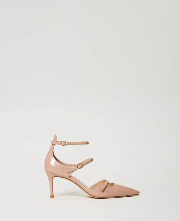 TWINSET Milano Décolleté In Vernice Con Cinturini | Scarpe Con Tacco | Decolleté E Sandali