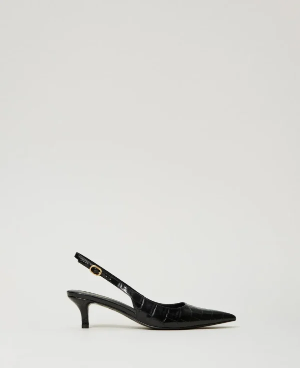 TWINSET Milano Décolleté Sling Back A Stampa Cocco | Scarpe Con Tacco | Decolleté E Sandali