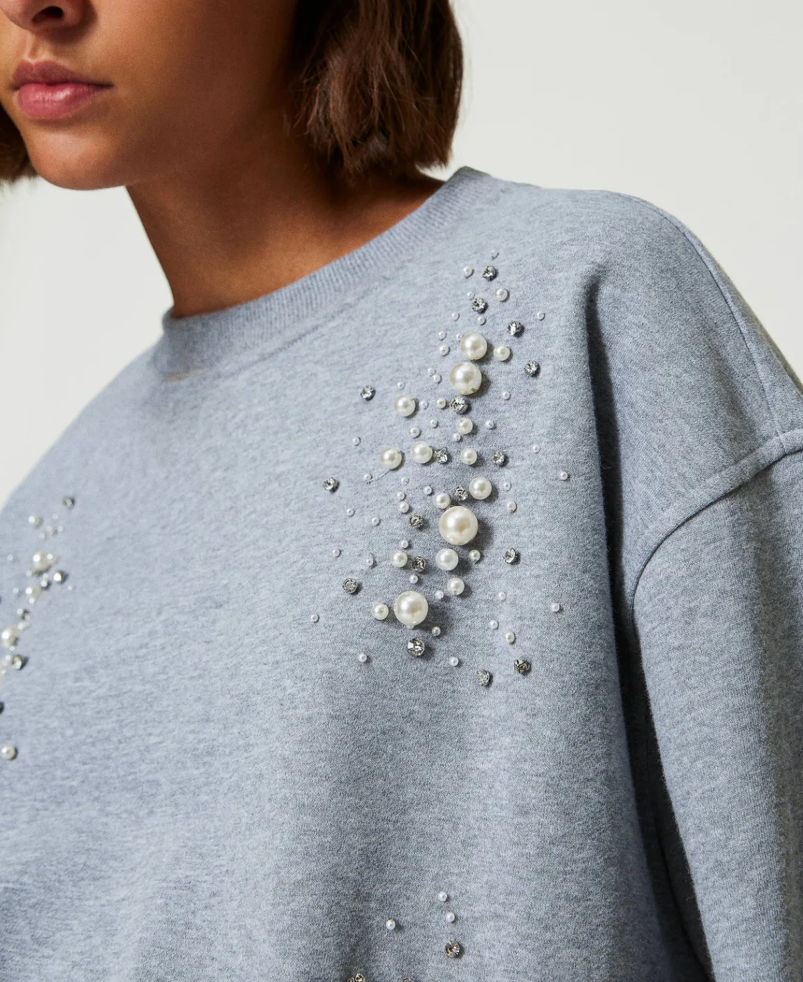 TWINSET Milano Felpa Boxy Con Ricamo A Mano | Felpe