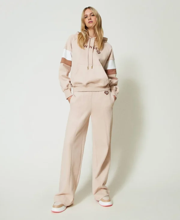 TWINSET Milano Felpa Con Cappuccio E Pantaloni A Palazzo | Pantaloni Ampi E A Palazzo | Felpe