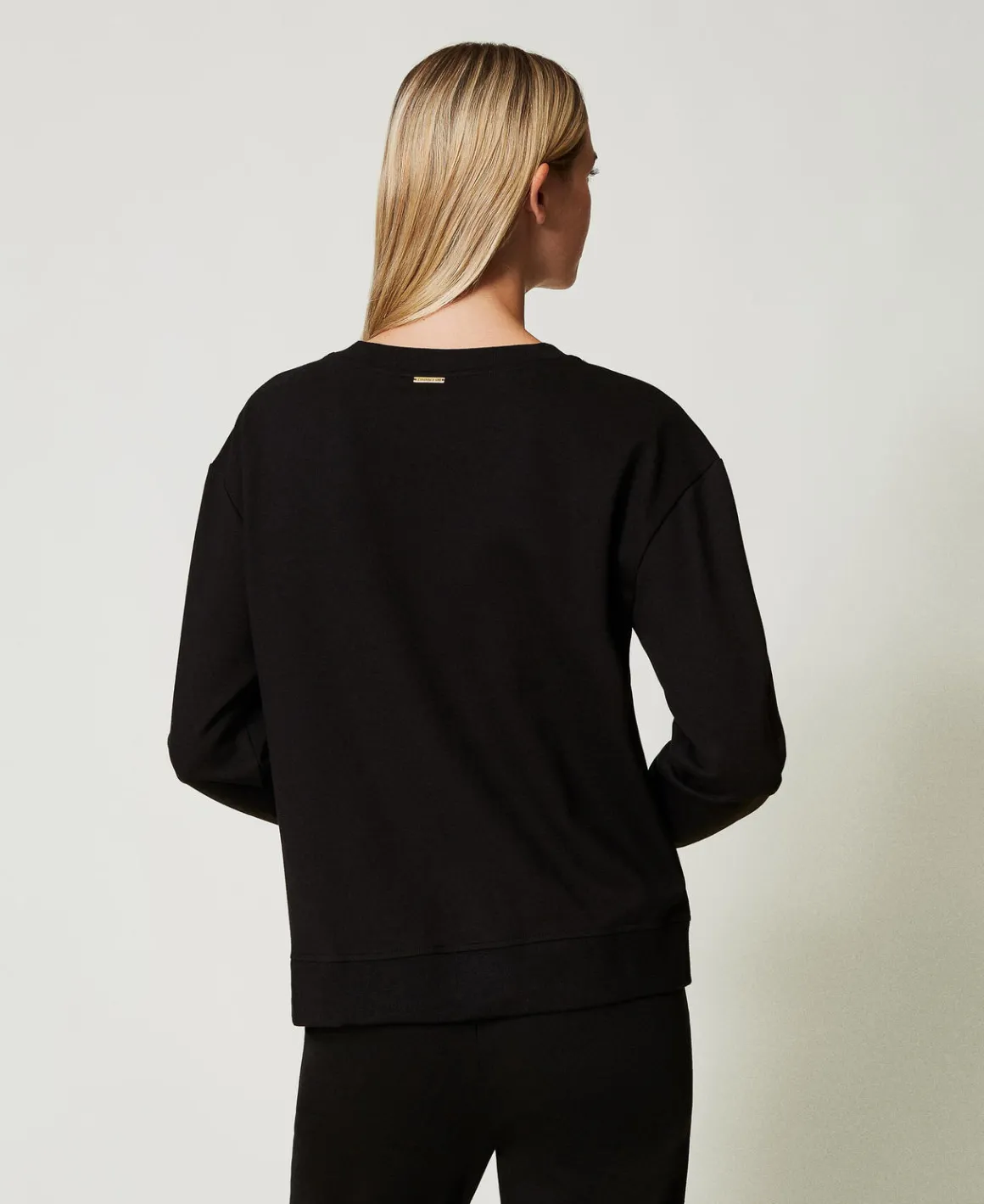TWINSET Milano Felpa Con Inserto Plissé E Pizzo | Felpe
