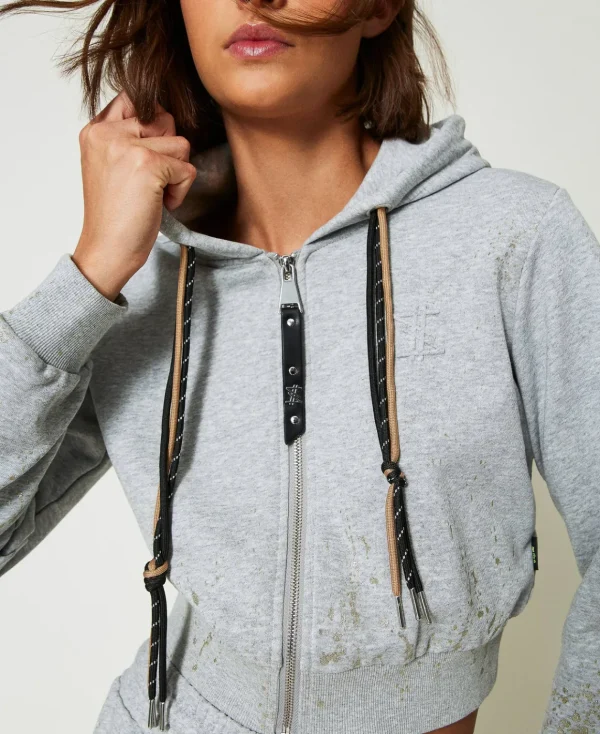 TWINSET Milano Felpa Cropped MYFO Con Stampa Glitter | Felpe