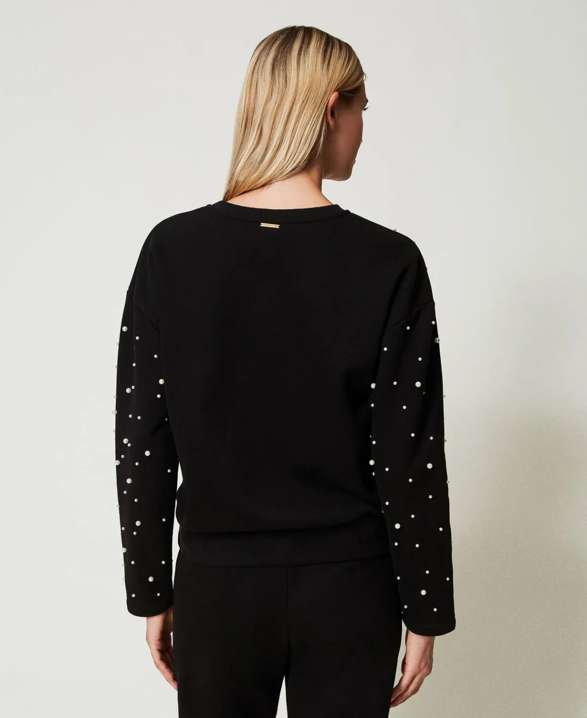 TWINSET Milano Felpa Girocollo Con Perle | Felpe
