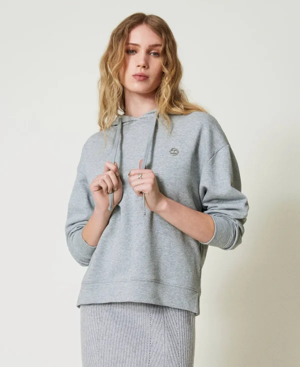 TWINSET Milano Felpa Over Con Charm Oval T | Felpe
