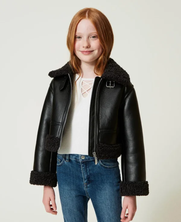 TWINSET Milano Giacca Aviatore Con Faux Fur | Giacche E Capispalla