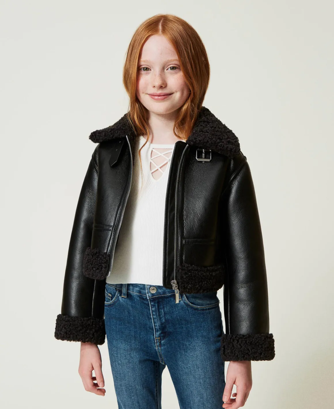 TWINSET Milano Giacca Aviatore Con Faux Fur | Giacche E Capispalla