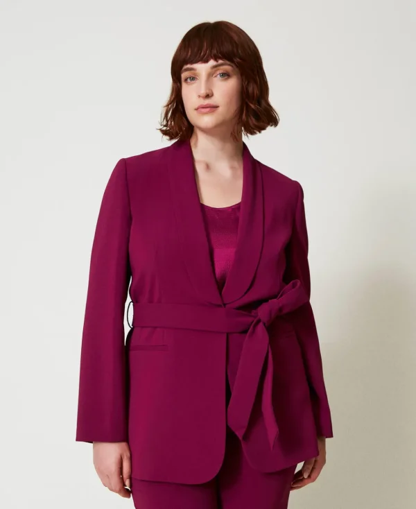 TWINSET Milano Giacca Blazer Con Cintura E Catena Oval T | Giacche E Piumini | Blazer
