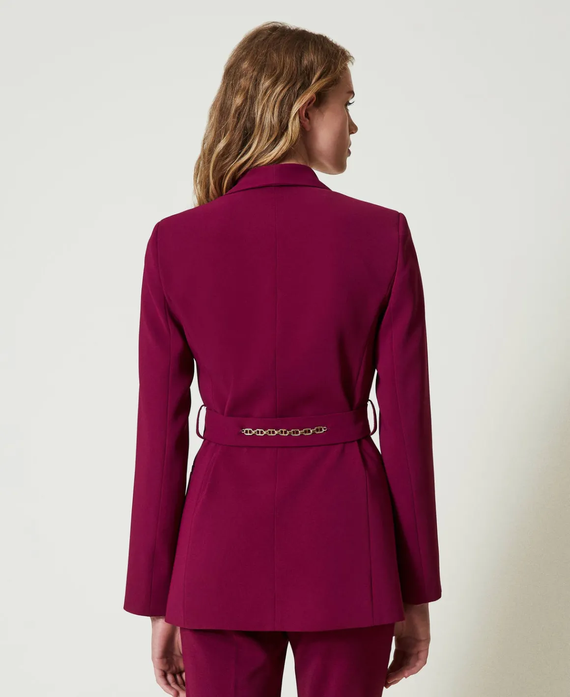 TWINSET Milano Giacca Blazer Con Cintura E Catena Oval T | Giacche E Piumini | Blazer