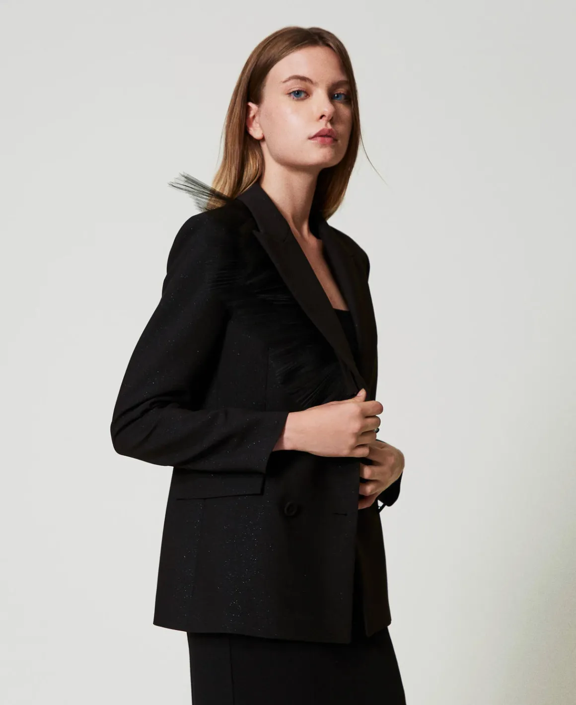 TWINSET Milano Giacca Blazer Con Volant In Tulle | Giacche E Piumini | Blazer