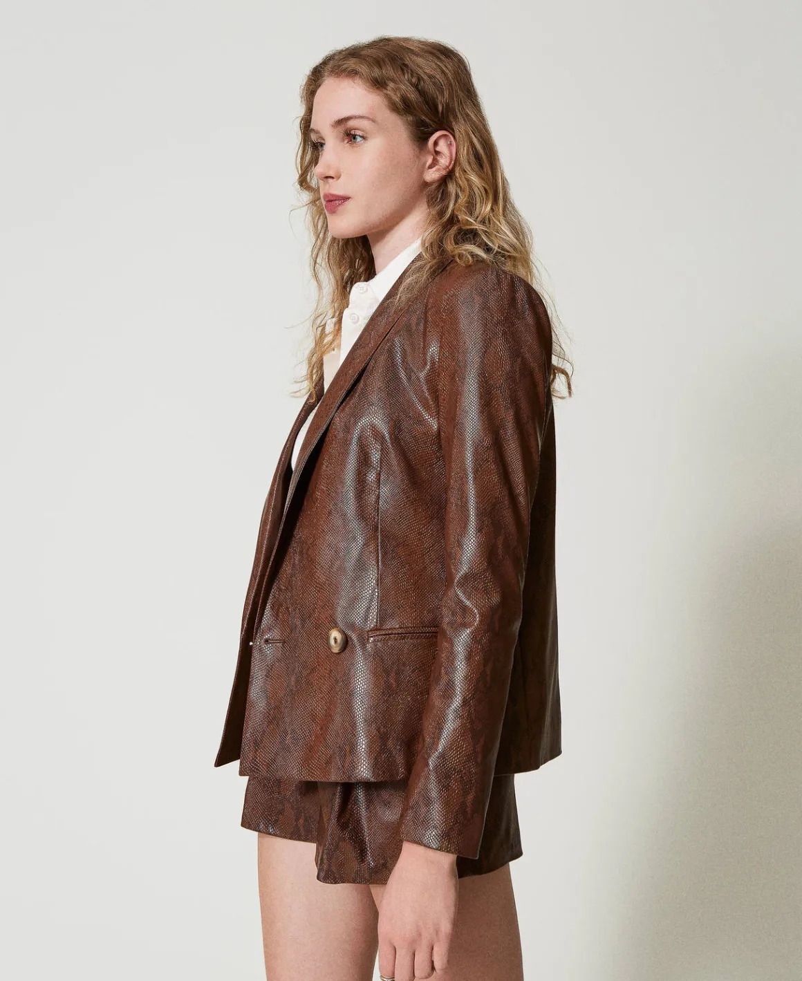 TWINSET Milano Giacca Blazer Effetto Pelle Lizard | Giacche E Piumini | Blazer