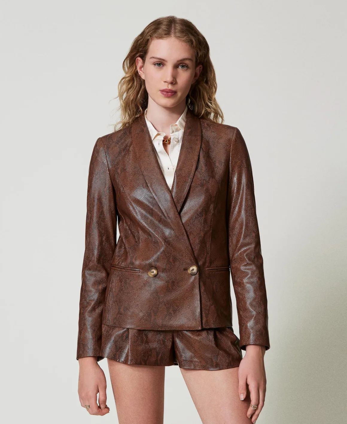 TWINSET Milano Giacca Blazer Effetto Pelle Lizard | Giacche E Piumini | Blazer