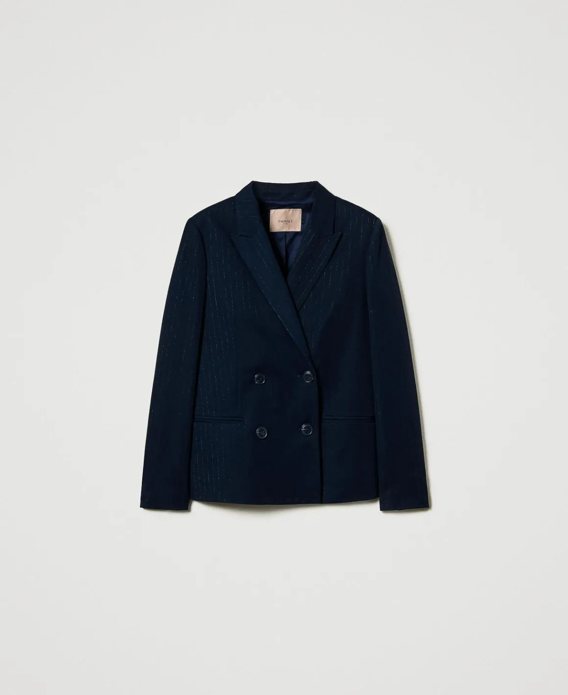 TWINSET Milano Giacca Blazer Gessata Lurex | Giacche E Piumini | Blazer