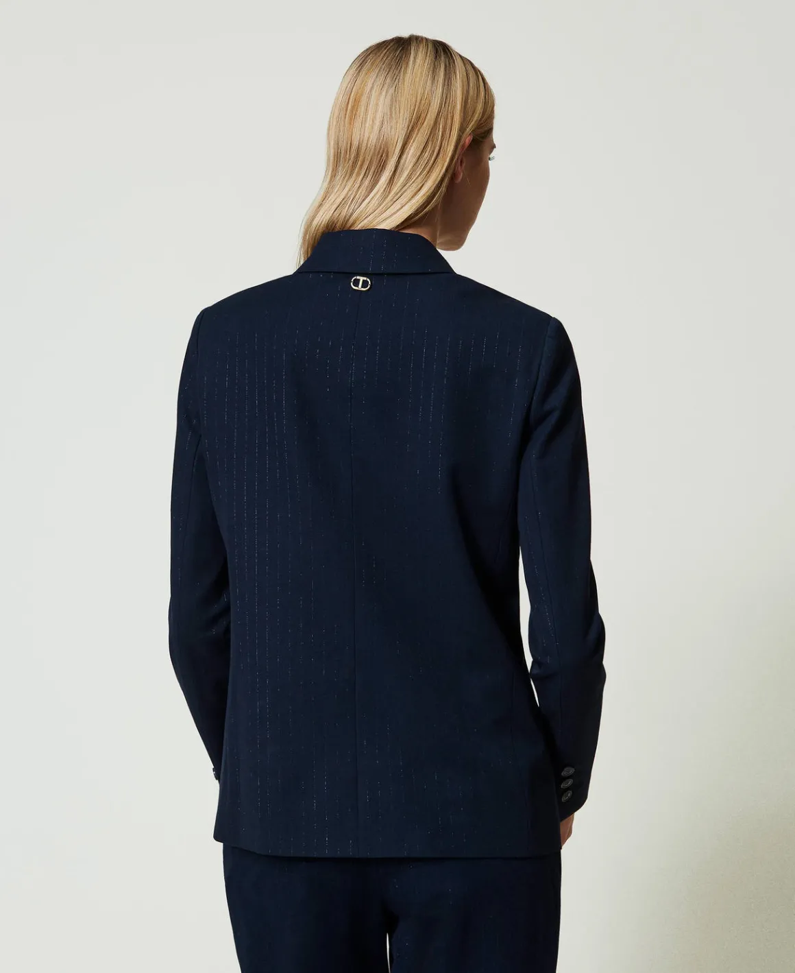 TWINSET Milano Giacca Blazer Gessata Lurex | Giacche E Piumini | Blazer