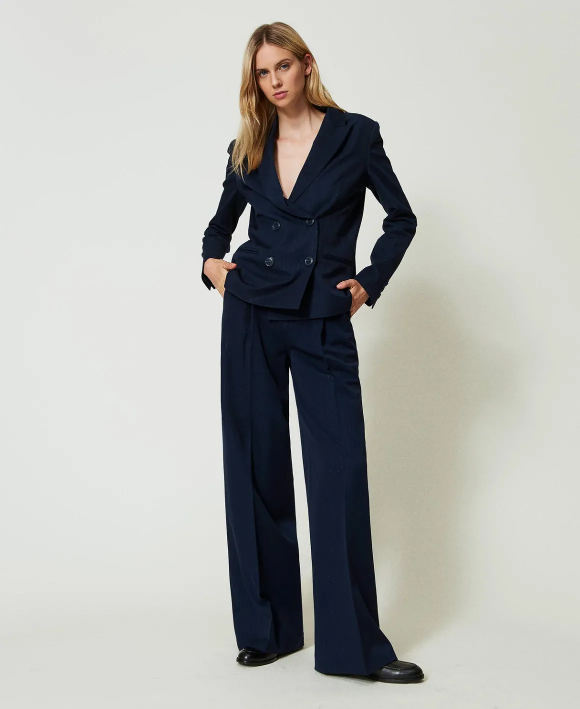 TWINSET Milano Giacca Blazer Gessata Lurex | Giacche E Piumini | Blazer