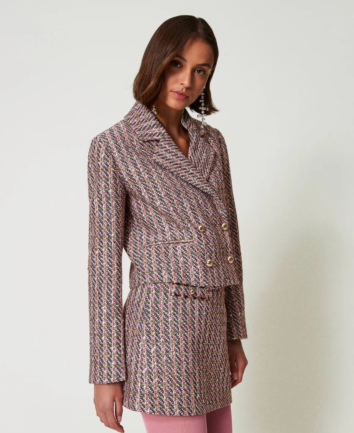 TWINSET Milano Giacca Blazer In Bouclé E Lurex | Giacche E Piumini | Blazer