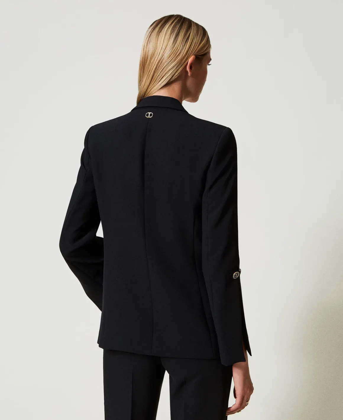 TWINSET Milano Giacca Blazer In Crêpe Cady Con Gemelli | Blazer | Giacche E Piumini