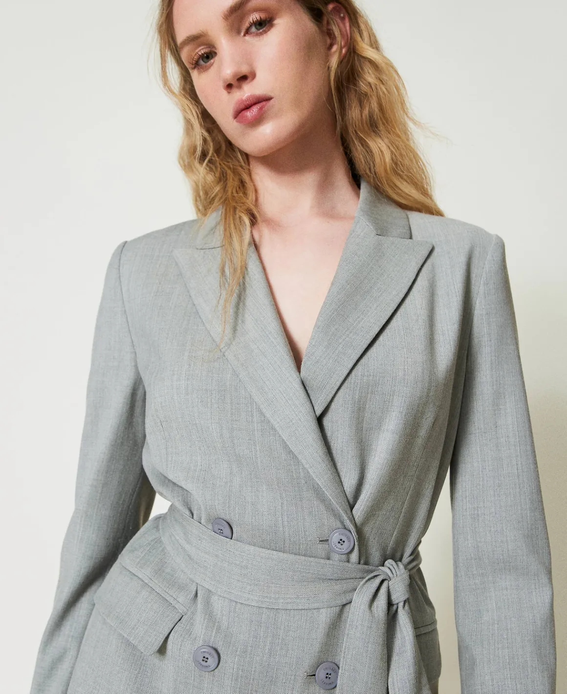 TWINSET Milano Giacca Blazer In Misto Lana Con Cintura | Blazer | Giacche E Piumini
