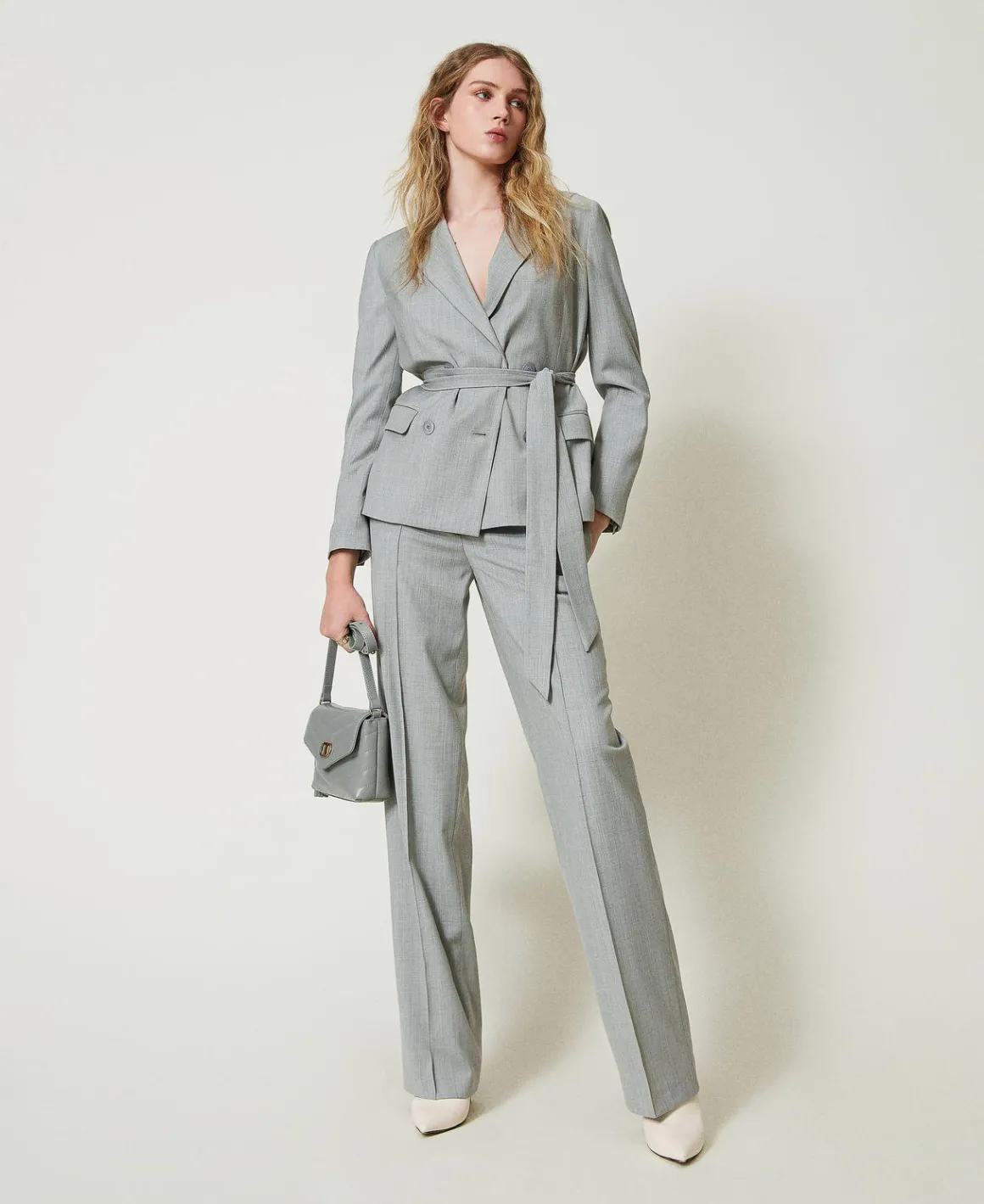 TWINSET Milano Giacca Blazer In Misto Lana Con Cintura | Blazer | Giacche E Piumini