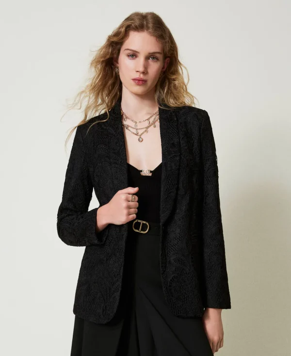 TWINSET Milano Giacca Blazer In Pizzo Macramè | Giacche E Piumini | Blazer