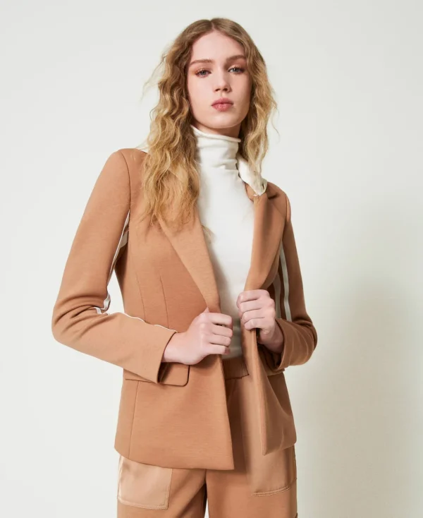 TWINSET Milano Giacca Blazer In Tessuto Scuba Con Cappuccio | Giacche E Piumini | Blazer